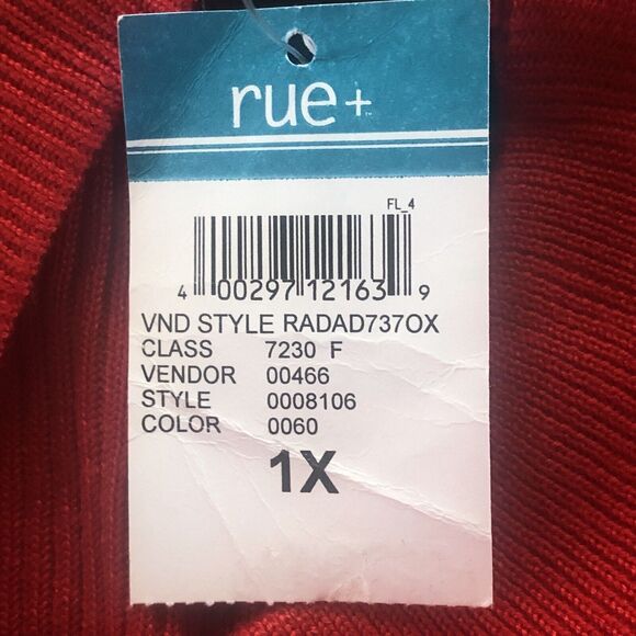 Almost Famous Red Corset Body Con Sweater Dress Size 1X NWT - Picture 12 of 14